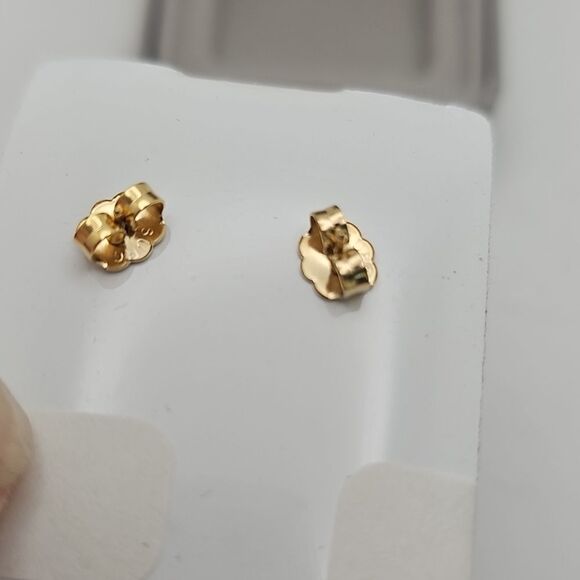 NWT Citrine Post Earrings Goldtone Hardware - Picture 2 of 2